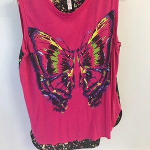 Xhilaration size medium sleeveless hot pink top